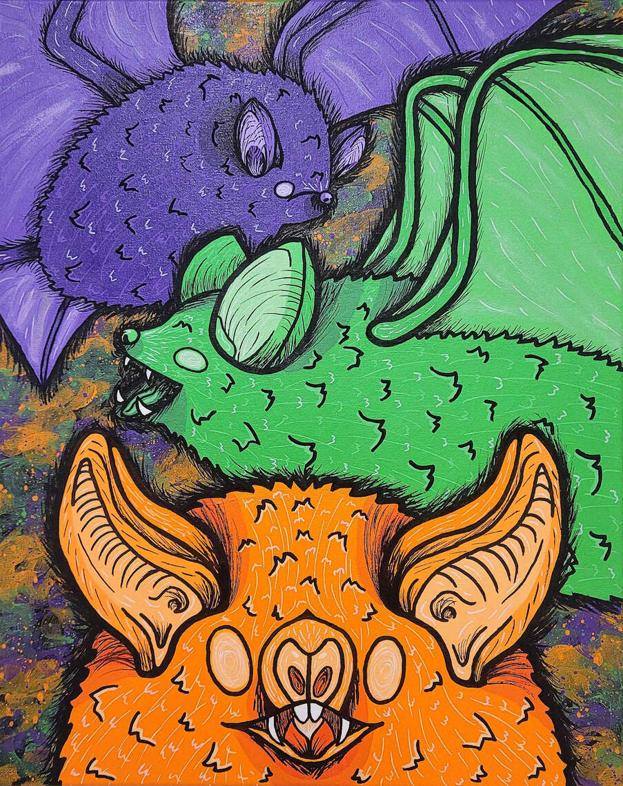 Chiroptera In Colour - 2025 - Acrylic on Canvas