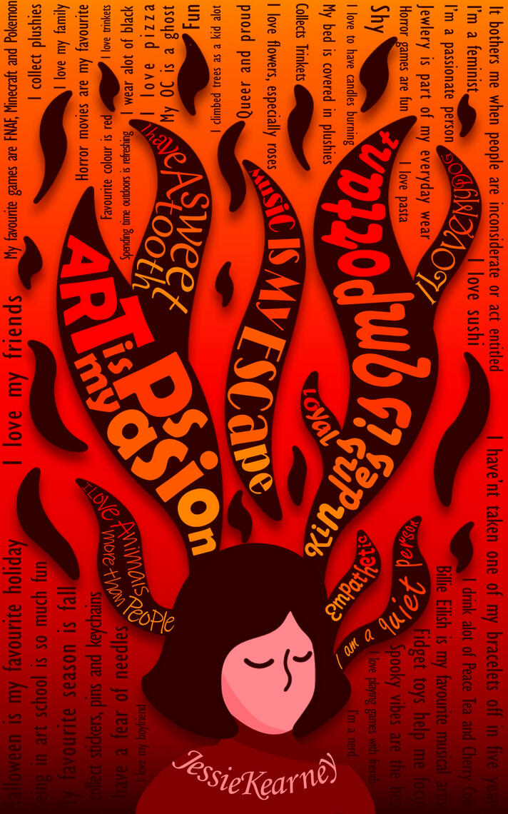 Text & Image Self Portrait - 2025 - InDesign & Illustrator