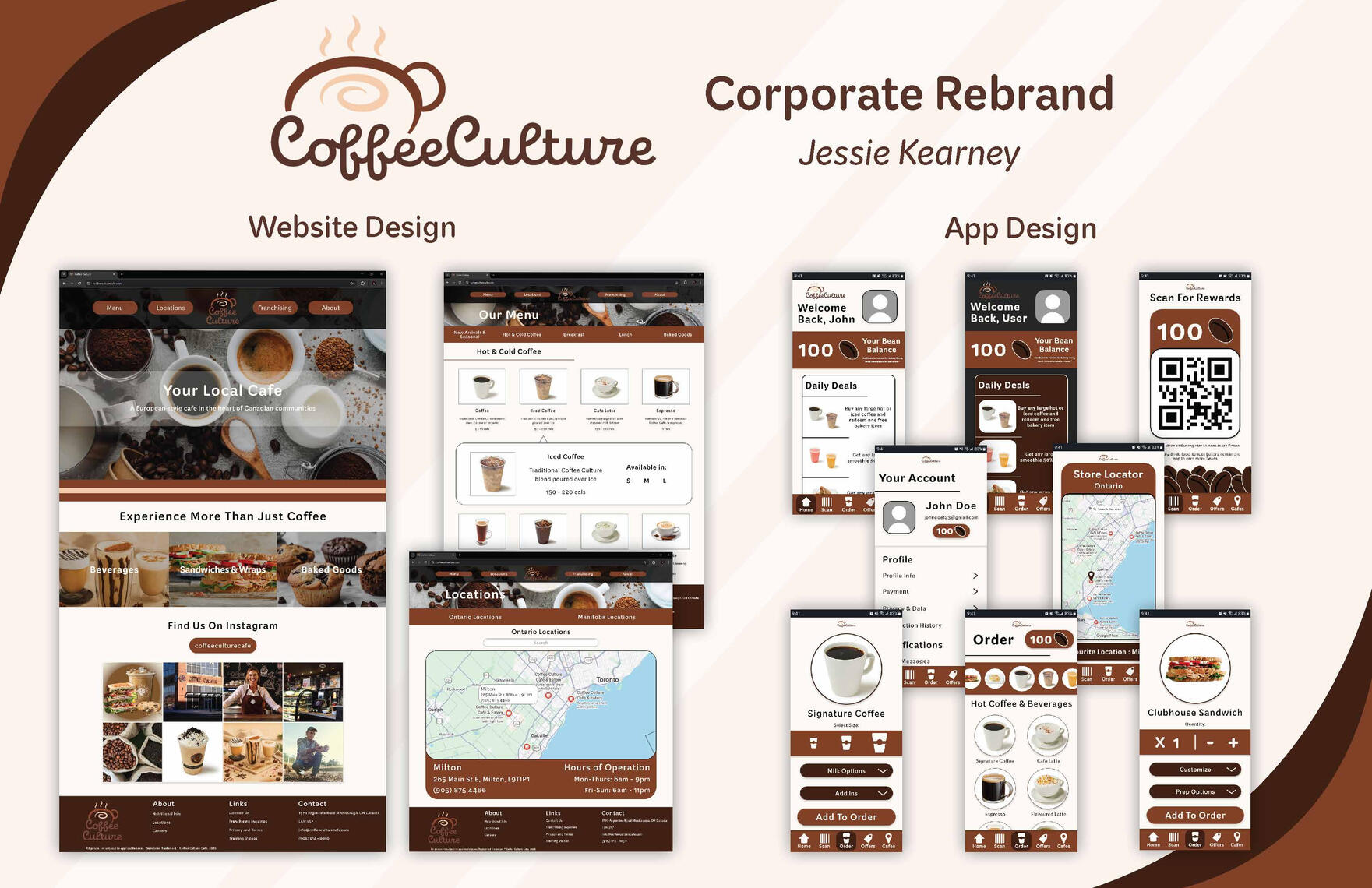 Coffee Culture Web & App Redesign - 2026 - Illustrator, InDesign & Adobe XD