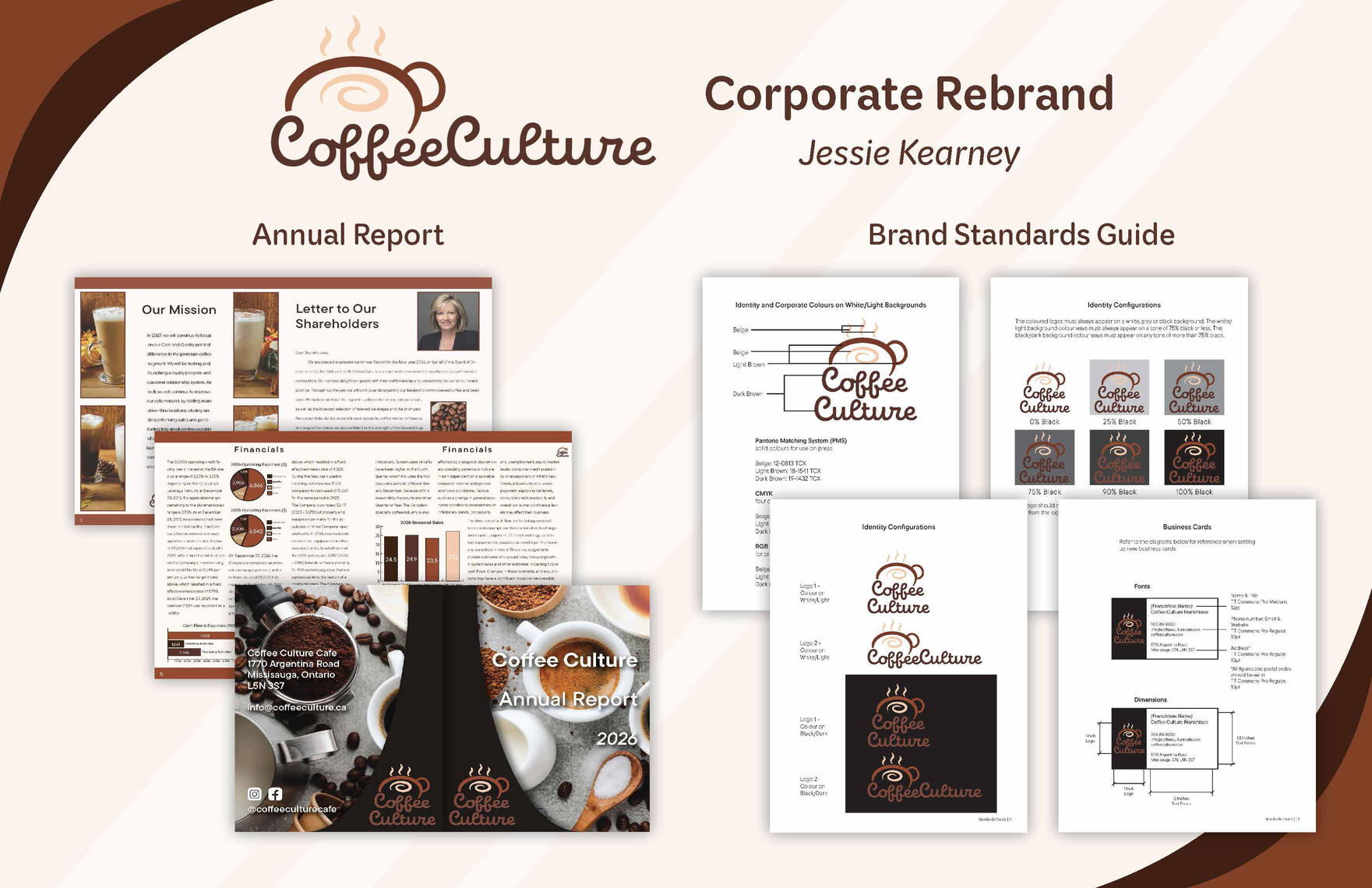 Coffee Culture Brand Standards Guide & Annual Report Layouts - 2026 - Illustrator, InDesign & Adobe XD