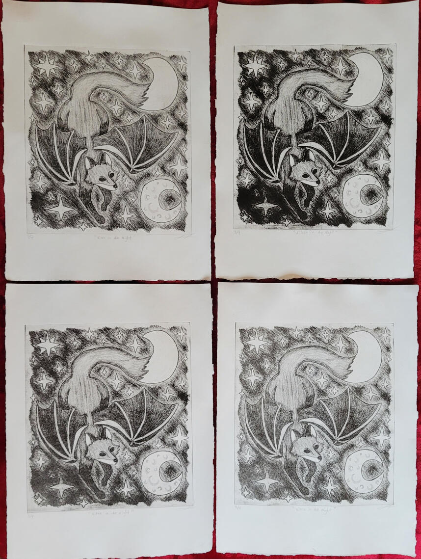 Vixen In The Night - 2026 - Lithography Printing on Paper